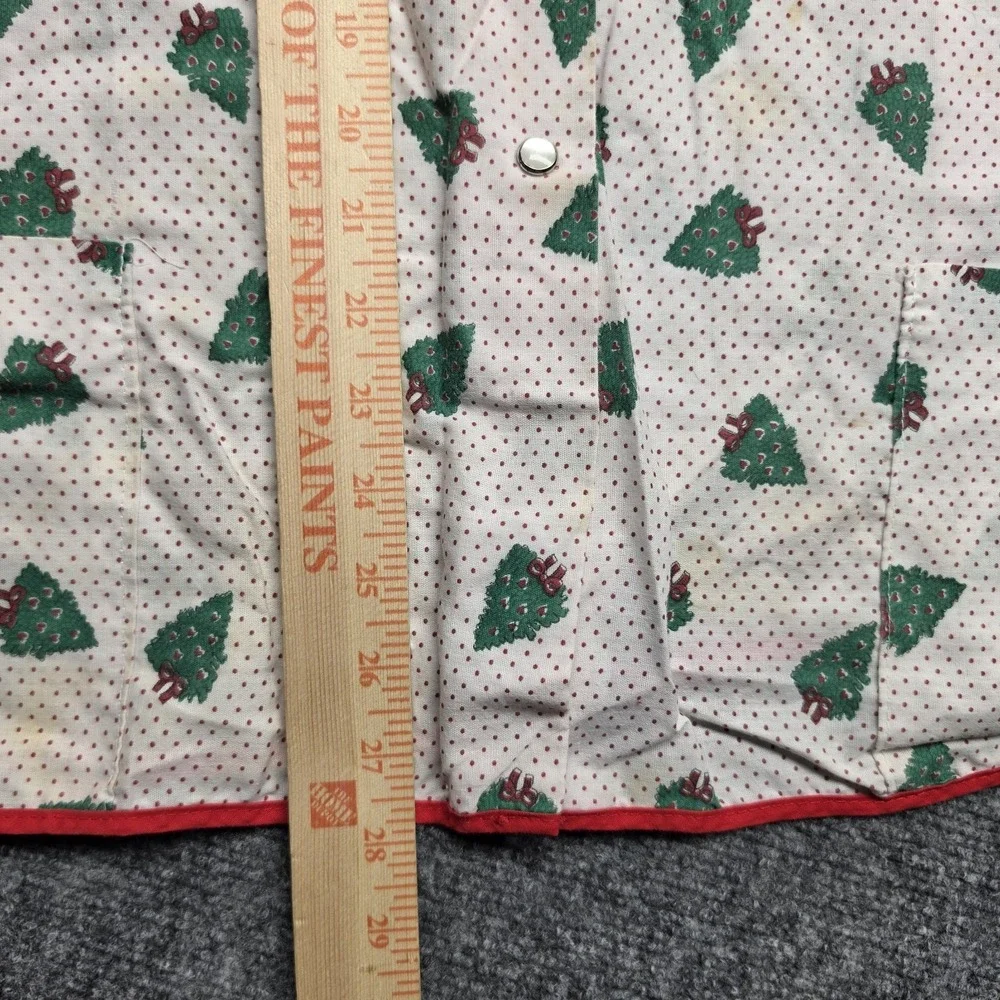 Vtg Holiday Kitchen Lot Haband Christmas Tree Apron Top XL + 4 Hand Towels Noel
